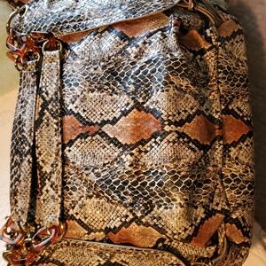 Big buddy faux snake skin purse